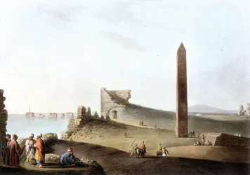 Los obeliscos en Alejandría, llamados agujas de Cleopatra - en Vistas en Egipto