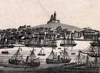El viejo puerto de Marsella en “El mundo ilustrado 168 vistas” Sin fecha (finales del siglo XIX)