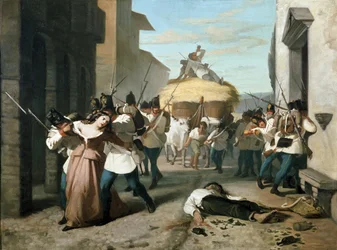 El saqueo de Tortona por el ejército franco-piamontés (pintura)