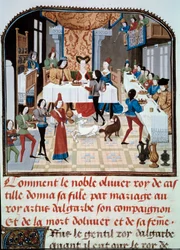 El banquete de bodas de la hija de Olivier de Castile con Artus d