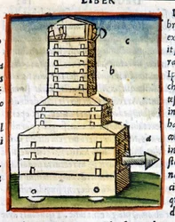 Tortuga, tanque - en “De architectura” de Vitruvio de 1630