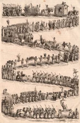 Procesión tradicional durante el festival de viticultores en Vevey, Suiza