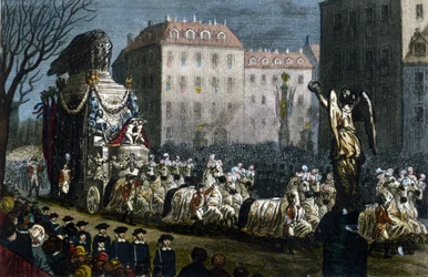 Transporte de las cenizas de Napoleón I (1769-1821) a Courbevoie (Altos del Sena), 15 de diciembre