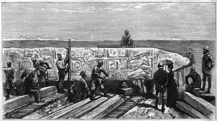 Transporte del obelisco conocido como "Aguja de Cleopatra" de Egipto a Inglaterra