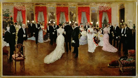 Une soiree (pintura sobre lienzo)