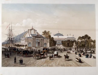 Exposición Universal de 1855: el Palacio de la Industria - litografía