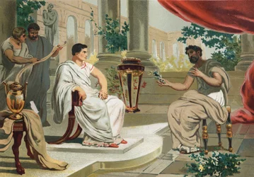 Vespasiano con Plinio el Viejo (Hombres y Mujeres Célebres)