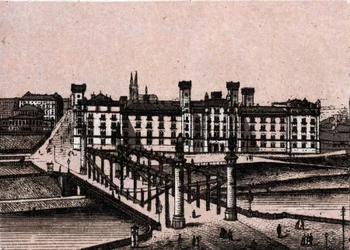 Viena, Austria: vista del arsenal del Príncipe Rudolphe y el puente del Augarten