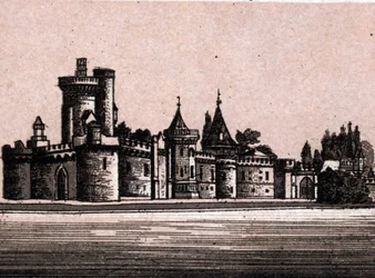 Viena, Austria: vista del castillo de Laxenburg. en "El mundo ilustrado 168 vistas" Sin fecha (finales del siglo XIX)