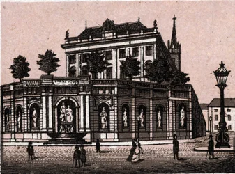 Viena, Austria: vista de la fuente François Joseph. en "El mundo ilustrado 168 vistas" Sin fecha (finales del siglo XIX)