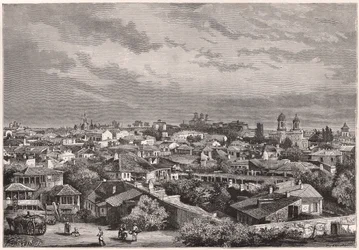 Vista de Bucarest durante el siglo XIX