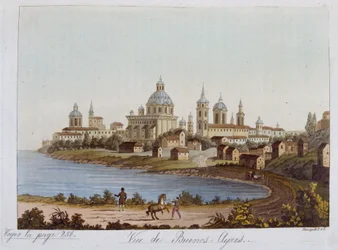 Vista de Buenos Aires - en el traje antiguo y moderno 1819-1820 por el Doctor Ferrario, ed. Milán