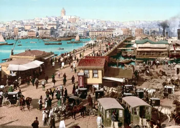 Vista de Constantinopla. Fotochrome c. 1890
