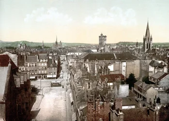 Vista de Dijon. Fotochrome c. 1890.