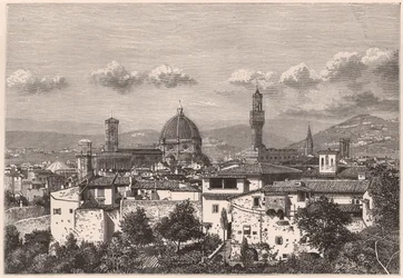 Vista de Florencia en el siglo XIX