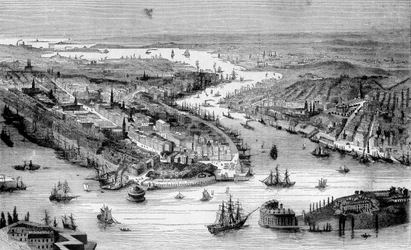 Vista de Nueva York alrededor de 1840