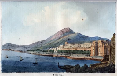 Vista de Palermo en el siglo XIX - grabado de «Usi e Costumi di Tutti i Popoli dell