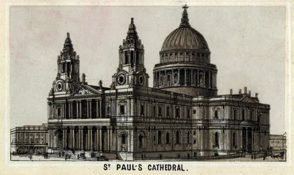 Vista de la Catedral de San Pablo en Londres, Inglaterra.