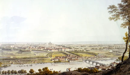 Vista de Turín. Grabado 1810.