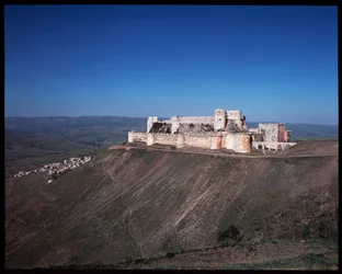 Vista del Krak de los Caballeros, castillo cruzado, c.1100