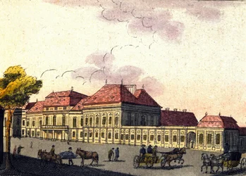 Vista de la ciudad de Viena en Austria, grabado de 1820