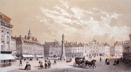 Vista de la gran plaza de la ciudad de Lille
