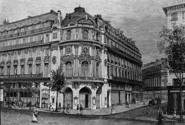 Vista del teatro du Vaudeville en París