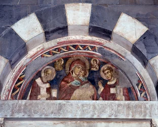 Virgen entre San Nicolás y San Lorenzo