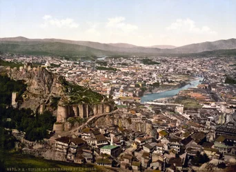Vista de Tiflis, capital de la república de Georgia