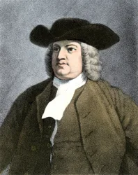 William Penn (1644-1718) cuáquero inglés fundador del estado de Pensilvania en 1682 (grabado)
