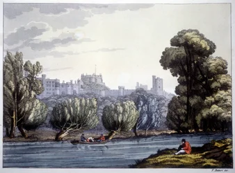 Castillo de Windsor en el Támesis.