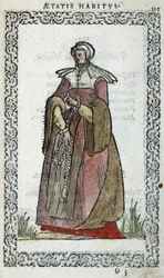 Mujer picarda - en “Hábitos y efigies” de Jean Sulperius
