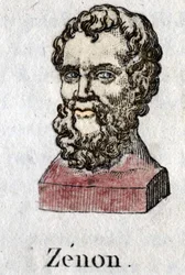 Zenón de Citio (v. 335 - v. 264 a.C.), filósofo griego (grabado de 1822)