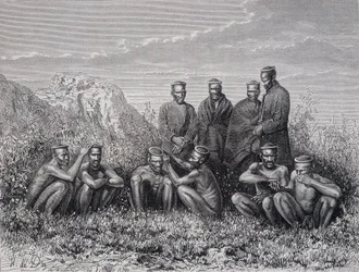 Cafres zulúes (tribu Ring-Kop)