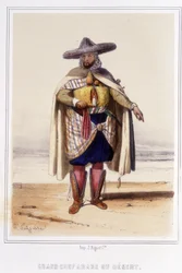 Gran jefe árabe del desierto durante la segunda mitad del siglo XIX