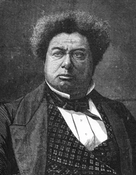 Retrato de Alexandre Dumas padre, novelista y dramaturgo francés (1802-1870)