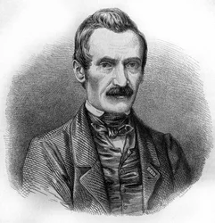 Retrato de Alexandre Calame. Pintor y grabador suizo (Vevey