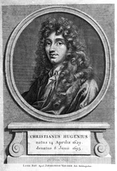 Retrato de Christiaan Huygens, físico y matemático holandés (1629-1695) (grabado del siglo XIX)