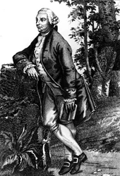 Retrato de David Hume. Filósofo escocés (1711-1776).