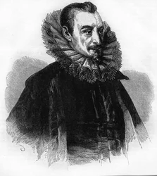Retrato de Edmund Spenser, poeta inglés (1552-1599). Grabado después de 