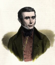 Retrato de Eugène Scribe (1791-1861), autor francés de comedias de costumbres.