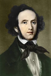 Retrato de Felix Mendelssohn-Bartholdy, compositor alemán (1809-1847)