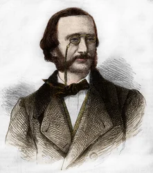 Retrato de Jacques Offenbach (1819-1880), compositor alemán, naturalizado francés