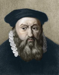 Retrato de Juan Calvino (1509-1564), reformador religioso y escritor francés