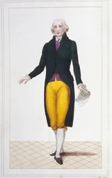 Retrato de Jean Marie Roland de La Platière, político francés (1734-1793) (grabado de 1830)