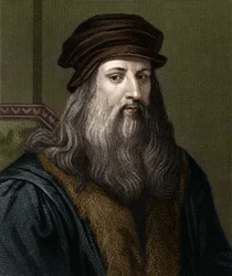 Retrato de Leonardo da Vinci (1452-1519), pintor italiano.