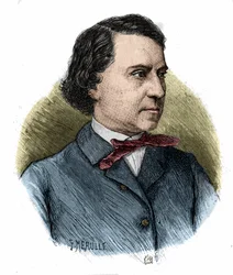 Retrato de Louis Blanc, político e historiador francés (1811-1882).