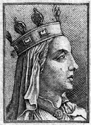 Retrato de Ultrogothe esposa del Rey Childeberto I que murió en 559