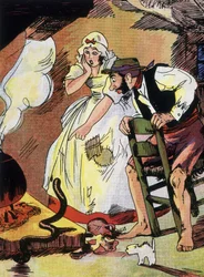los tres deseos - "Tales wirtten by Charles, principios del siglo XX (grabado)