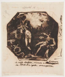 Dibujo, se habla a Ceres de la Violación de Proserpina, 1812